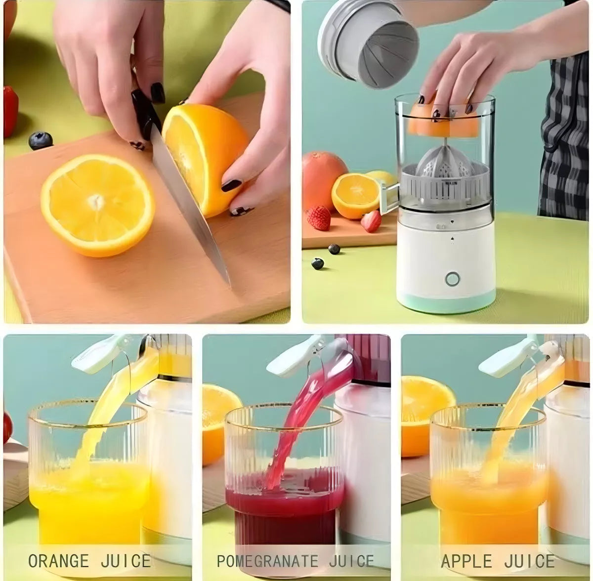 Exprimidor De Cítricos Portátil Eléctrico 🍊🍋🍋‍🟩